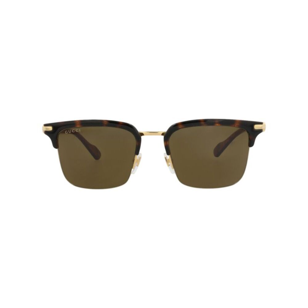 Gucci Square-Frame Metal Sunglasses Gold Mens